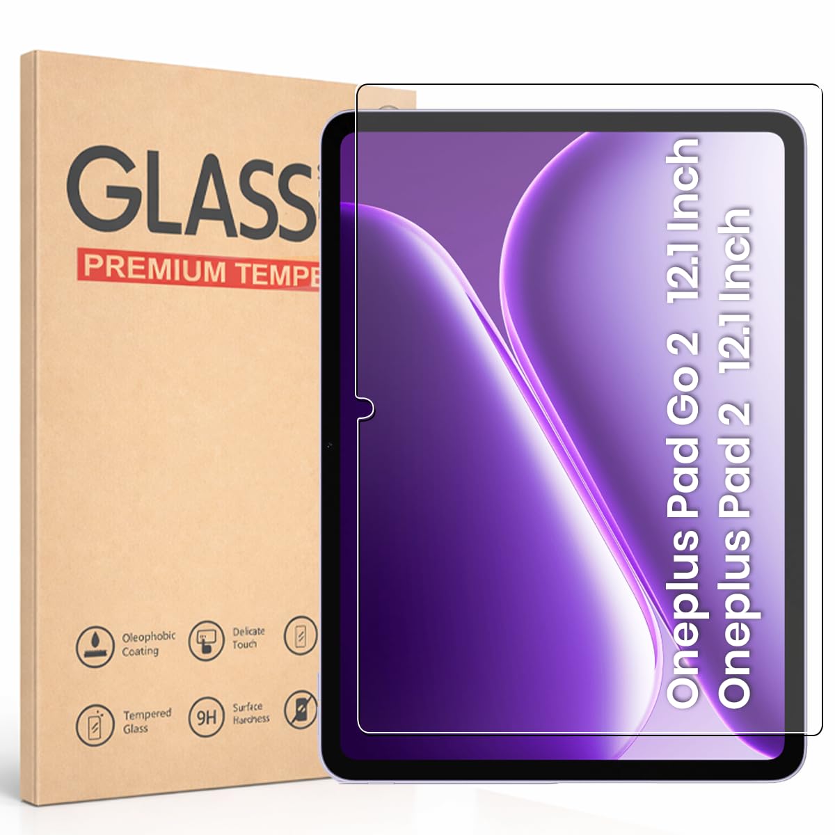 Czartech Tempered Glass Guard for OnePlus Pad Go 2 12.1″ / OnePlus Pad 2 Screen Protector Guard (Anti-Scratch and Smudge Proof) – 1 Pack