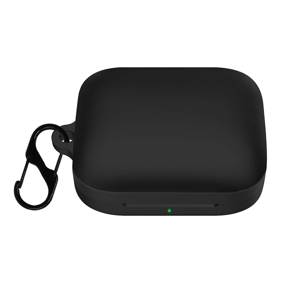 LIRAMARK Silicone Cover Case with Carbiner Compatible with OnePlus Buds Pro 2 (2023) / Oneplus Buds Pro 2R (Black)