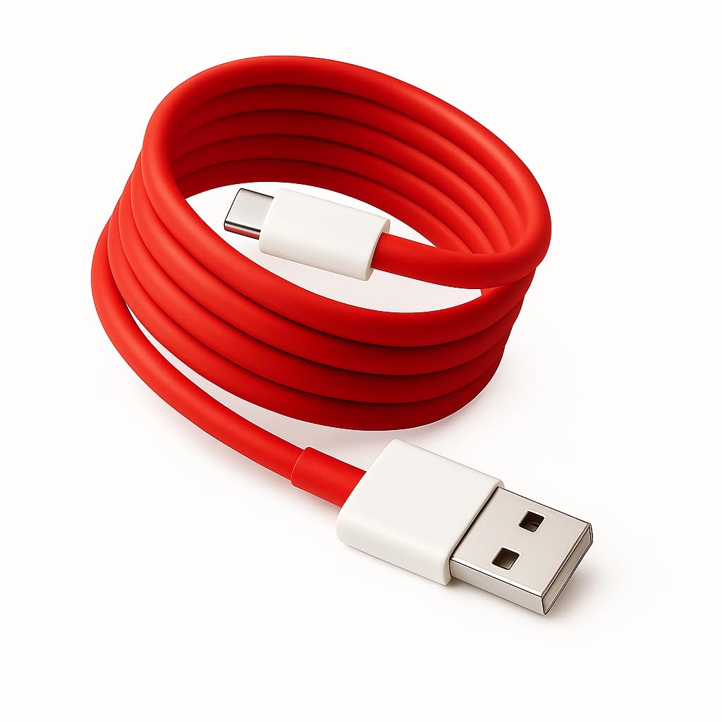 One Plus 80W Fast Charging USB-A to Type-C Cable|Ultra Fast Charging|WARP/Dash Compatible|Compatible with OnePlus 13/13S/13R/12/12R/11/11R/10/10R/10T/10 Pro/9/9R/9 Pro/Nord 5/CE 5/CE 4/CE 3/CE 2 Lite