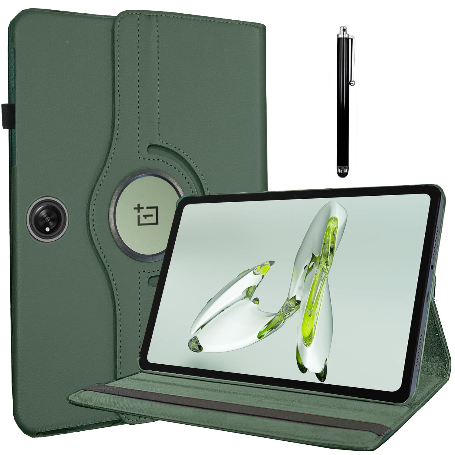ProElite Case Cover for OnePlus Pad Go 11.35 inch Case, 360 Rotatable Smart Flip Case for OnePlus Pad Go 11.35 inch Tablet with Stylus Pen, Dark Green