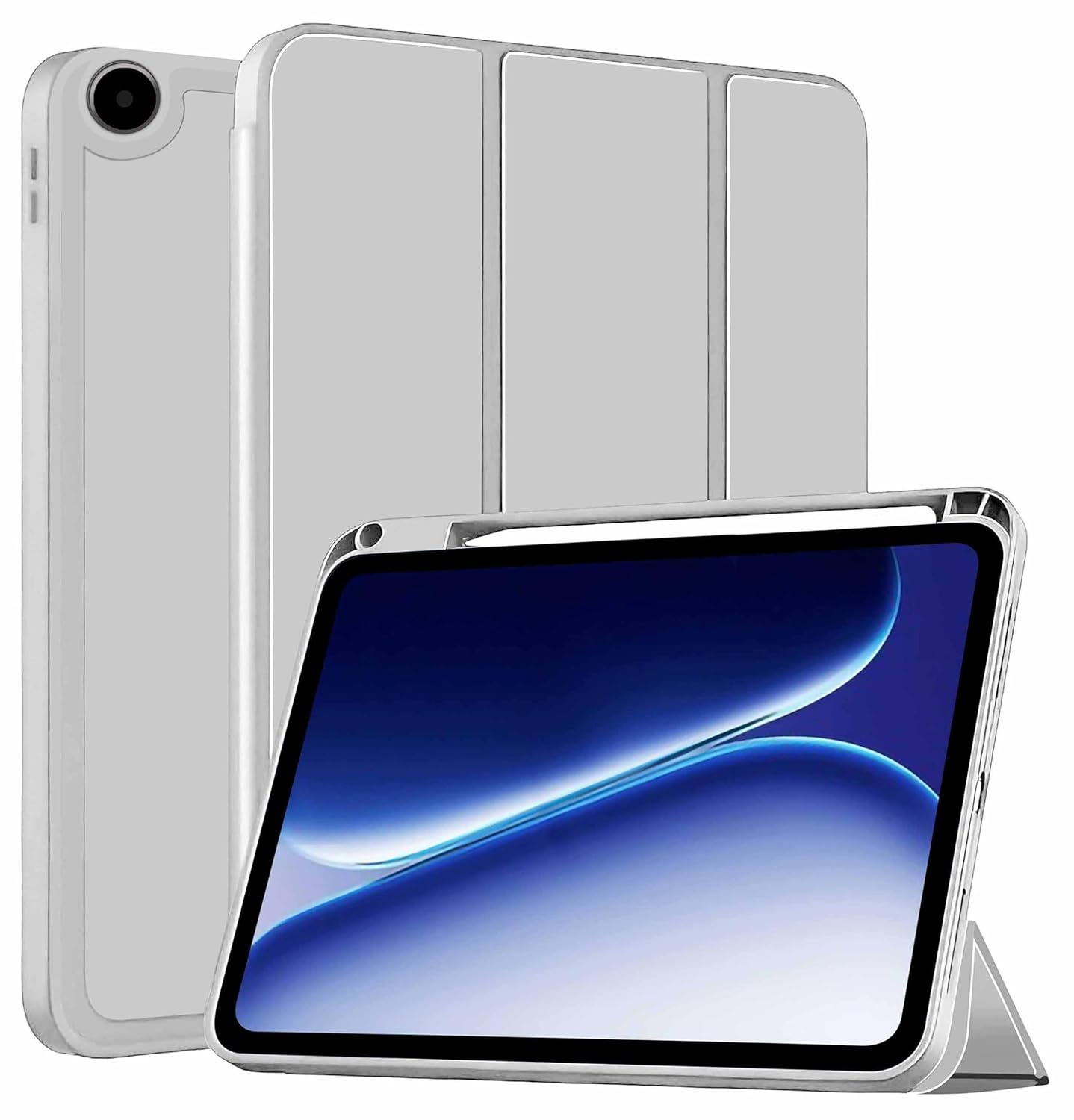 ProElite Cover for OnePlus Pad Go 2 12.1 inch Case, Soft Flexible Flip Case Cover for OnePlus Pad Go 2 12.1 inch Case with Pen Holder [Auto Sleep Wake Feature] [Recoil Series] – Grey