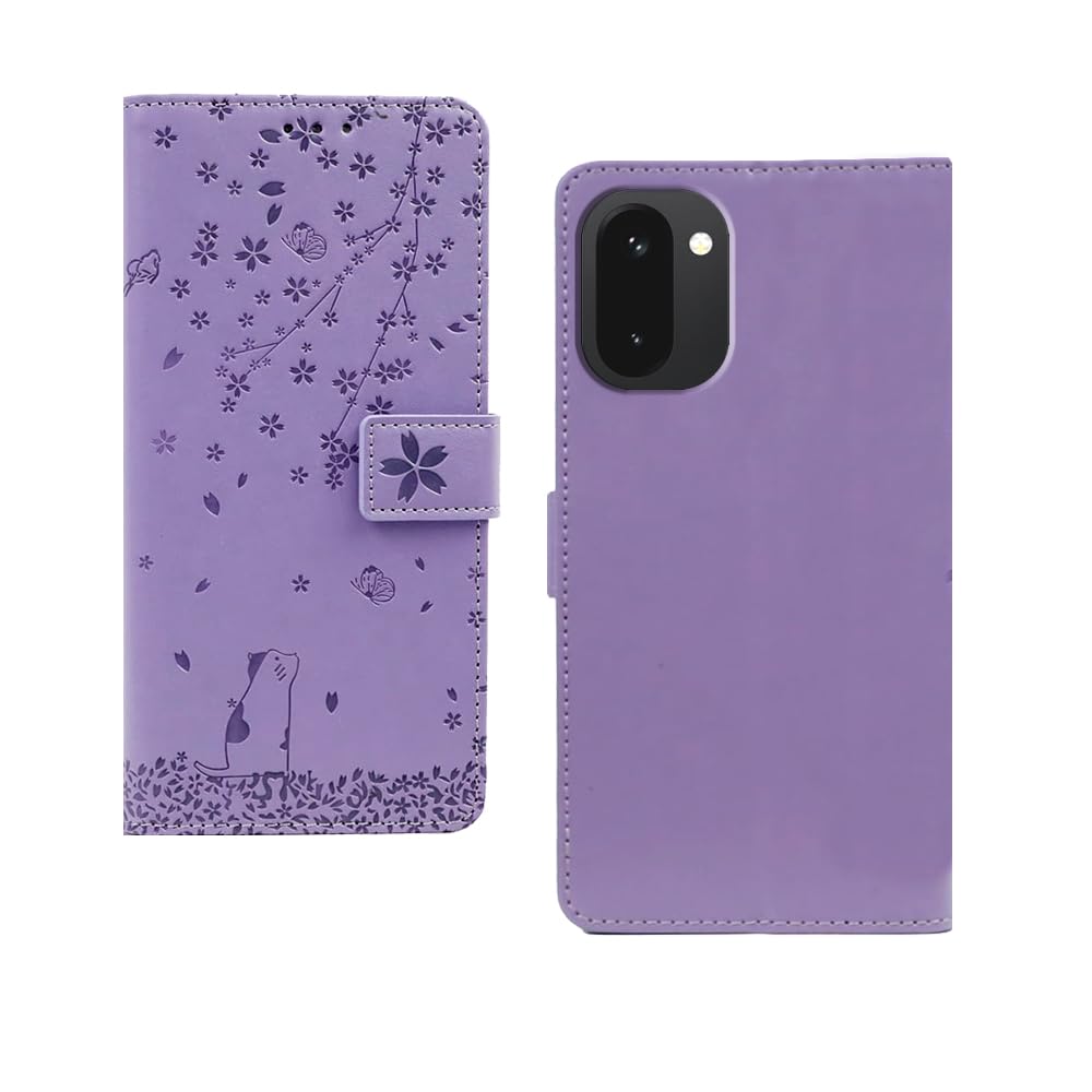 amazon basics OnePlus 15R 5G Flip Cover | Card Pockets Wallet & Stand | Flip Cover for OnePlus 15R 5G (Purple Tree)