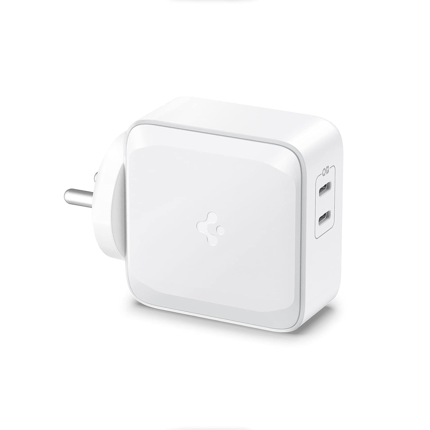 Spigen Fast Charging Adapter Total 70w, GaN, PD Support, BIS Certified, for iPhone 17/16/15(Pro,Pro Max,Plus), Galaxy S26/S25/S24, OnePlus, iQOO, iPad, MacBook and More (PE2007IN) – White
