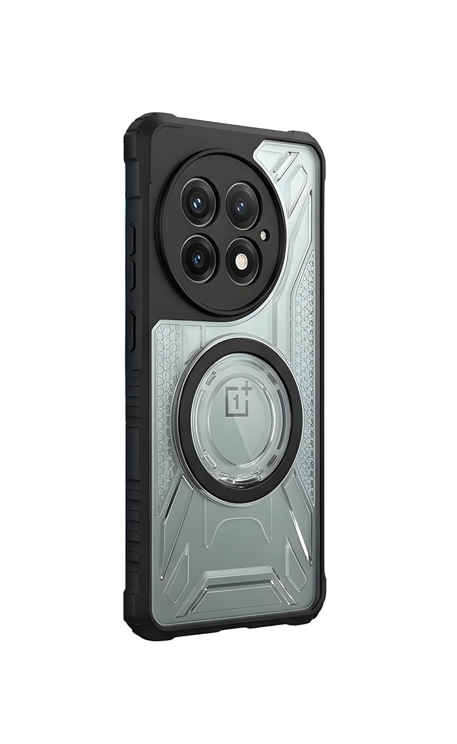 CaseBuddy Protective Case for OnePlus 13 5G with Wireless Charging Support || Clear Back Case with Black Bumper || Shockproof Design