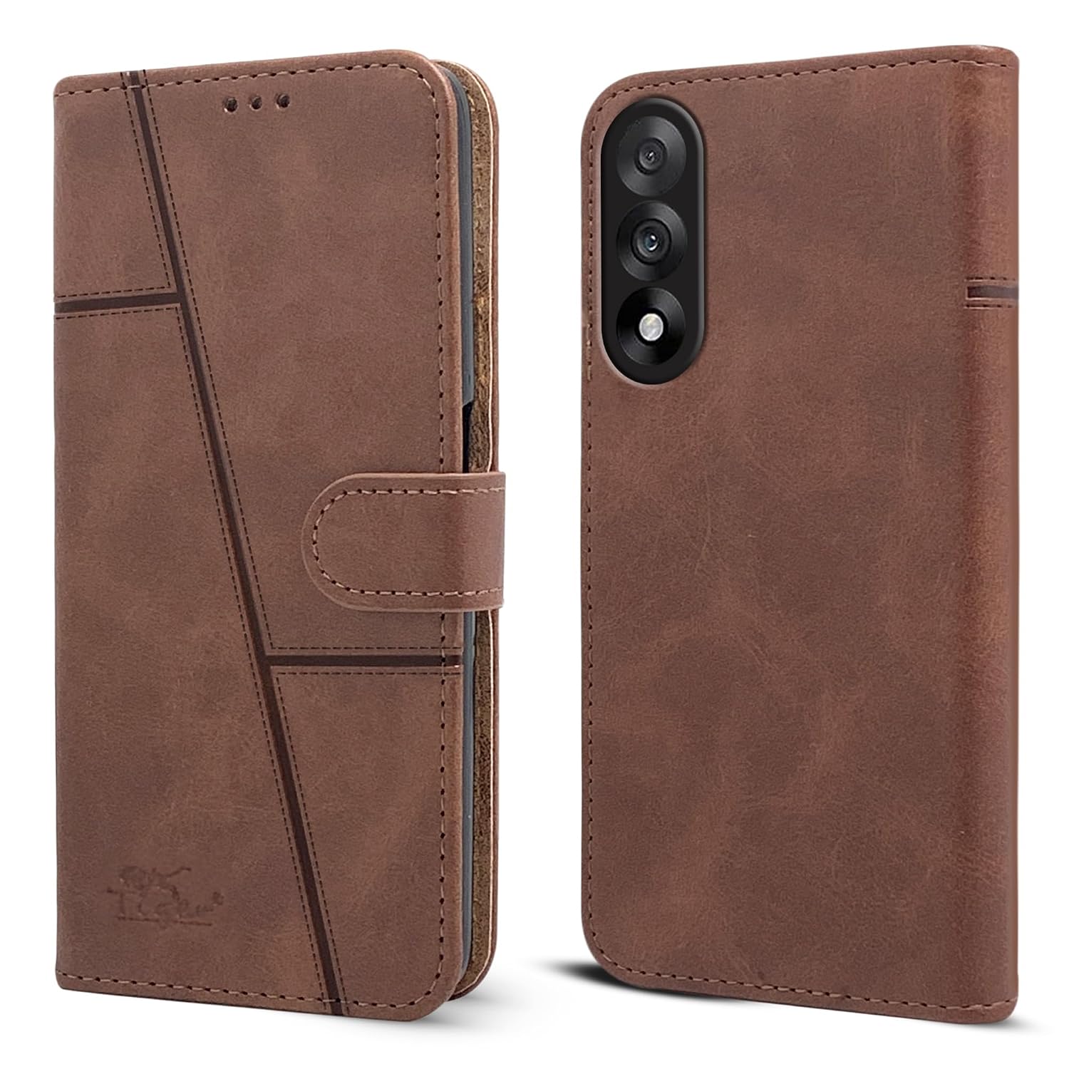 Jkobi Flip Case Cover for Oneplus Nord 5 (Stitched Leather with Magnetic Closure)