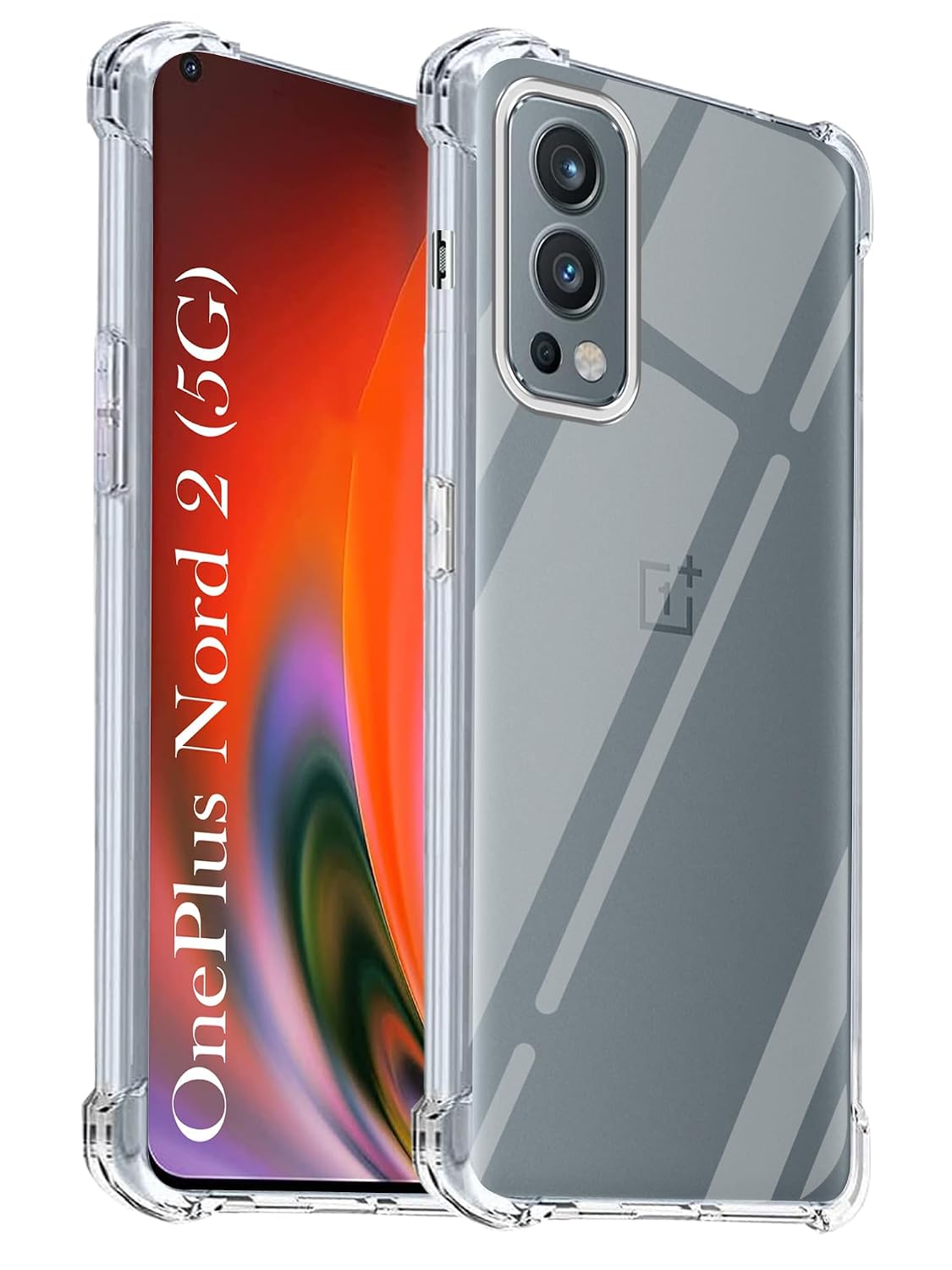 Jkobi Shockproof Crystal-Clear Back Cover for OnePlus Nord 2 5G (Anti Yellow Case | Drop & Camera Protection | Hard Polycarbonate)
