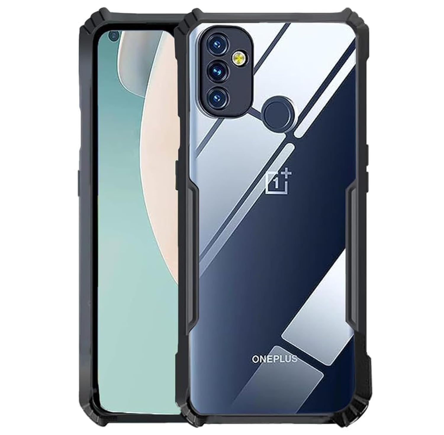MobiSpif Anti-Yellow Transparent Back Cover for OnePlus Nord N100 | Hybrid Armor Clear Case | Non-Yellowing Hard PC + Soft TPU Slim Fit Cover (28226)