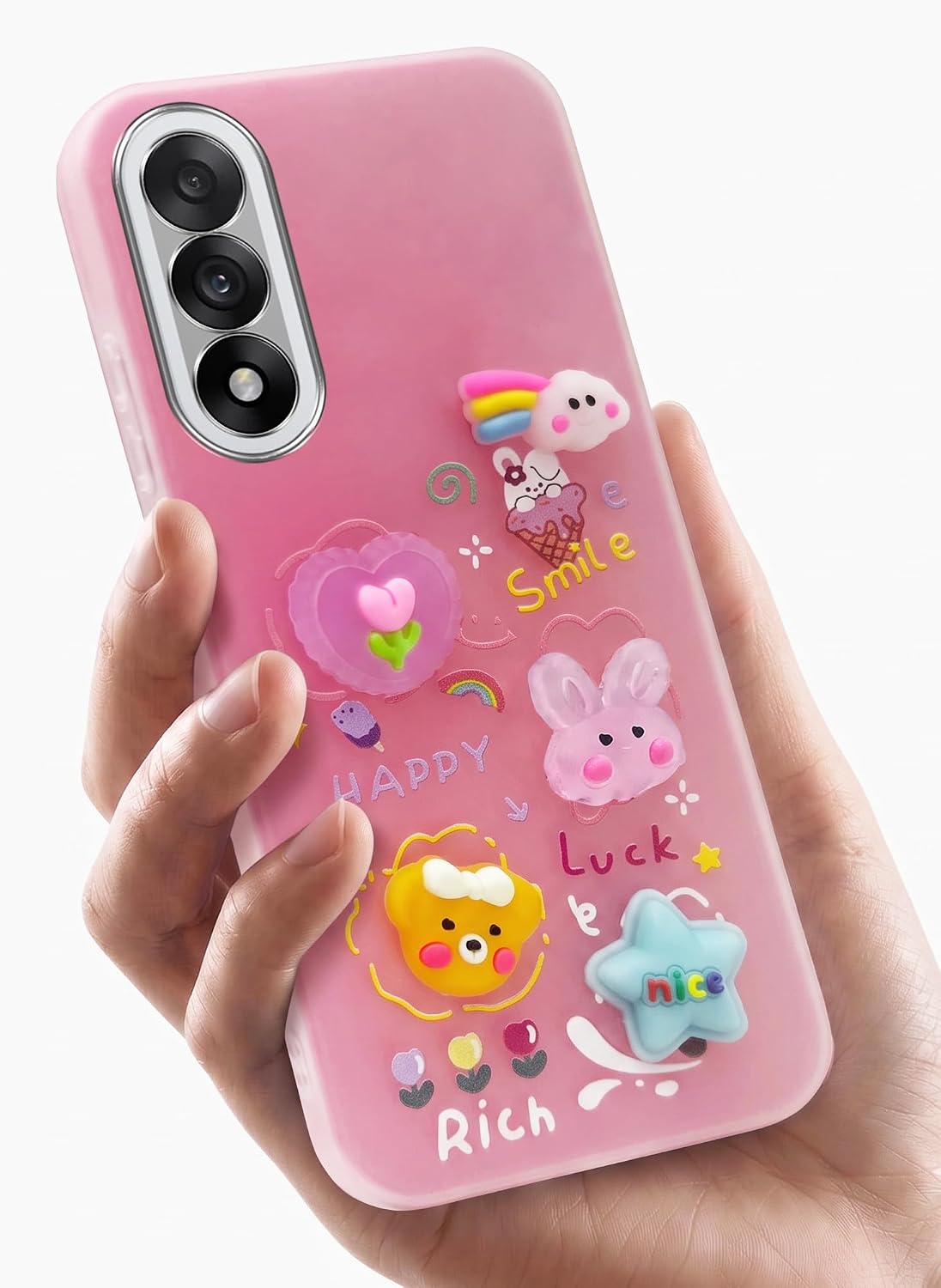 Jkobi Back Cover Case for Oneplus Nord 5 (Cute 3D Cartoon Charms Design | Slim Aesthetic Case for Girls | Camera Protection | Hard Unbreakable)